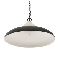 Светильник подвесной sustainable collection, D44х19 см, черный/белый