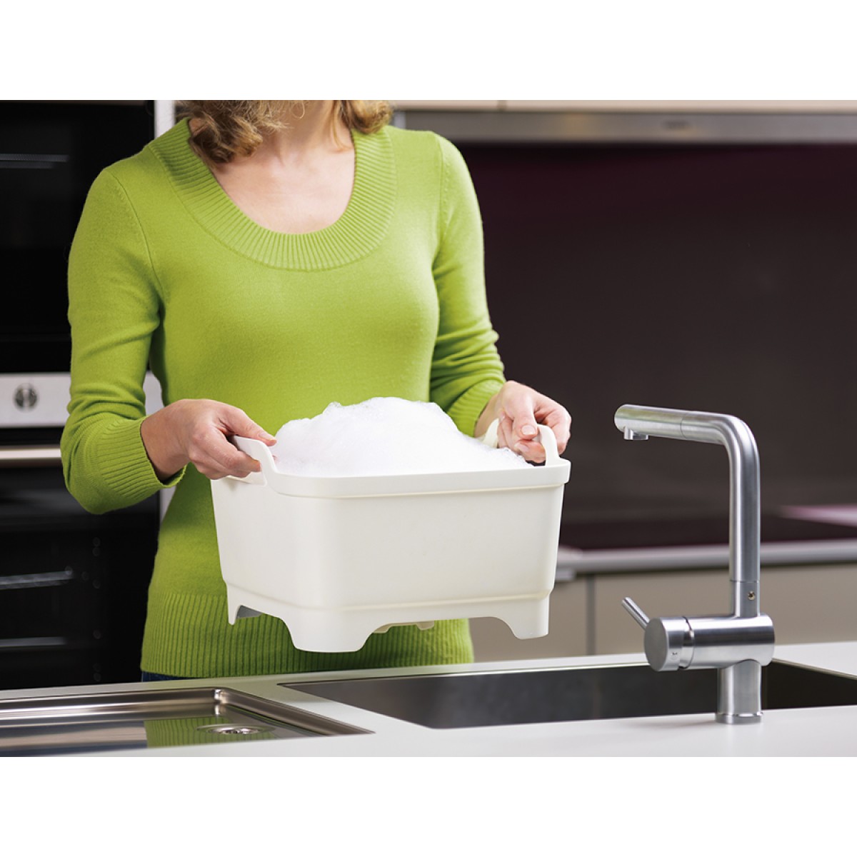 Контейнер для мытья посуды wash&drain™, белый