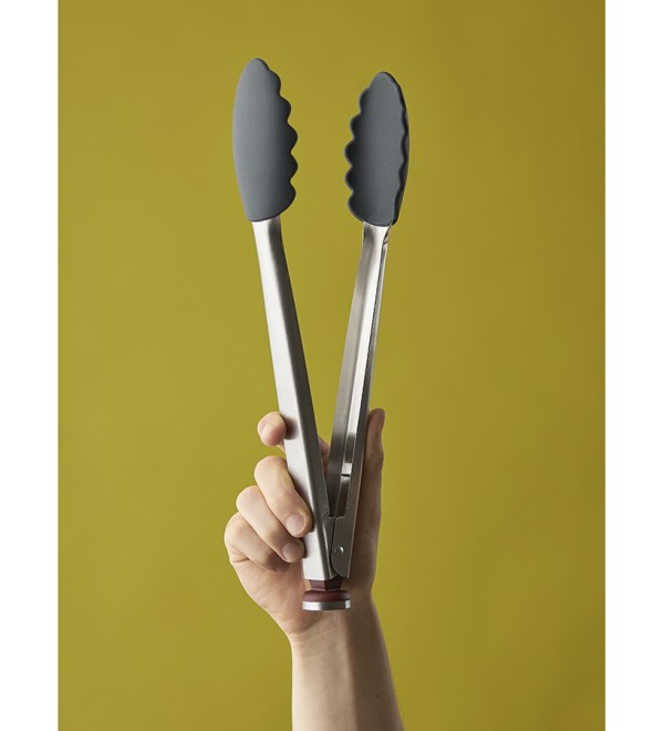 Щипцы кухонные smartchef, 33,5 см, серо-бордовые