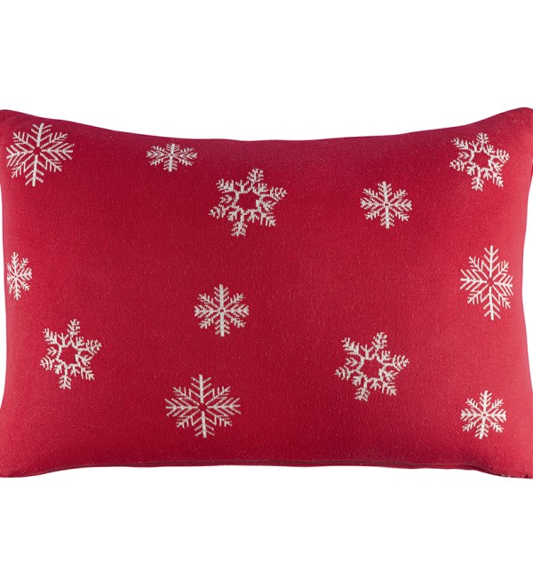 Подушка вязаная с новогодним рисунком fancy doggy из коллекции new year essential, 40х60 см