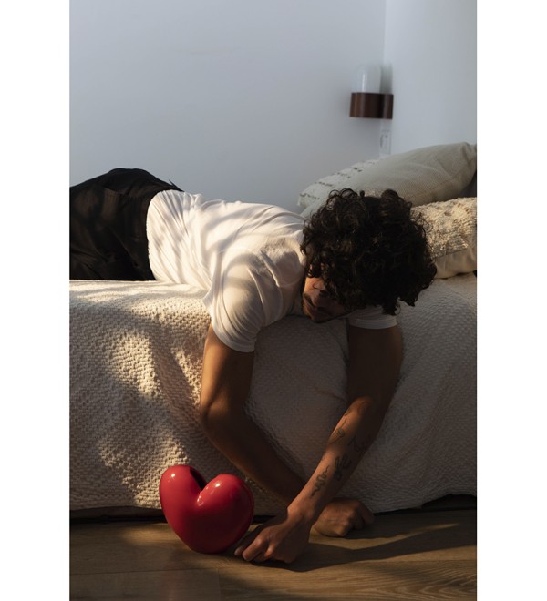 Ваза для цветов love, 15,5 см, красная