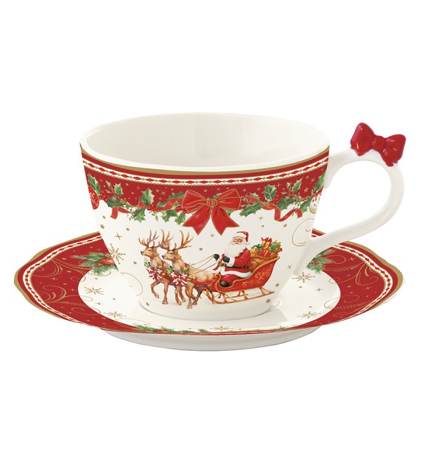 Чашка с блюдцем christmas heritage, 240 мл