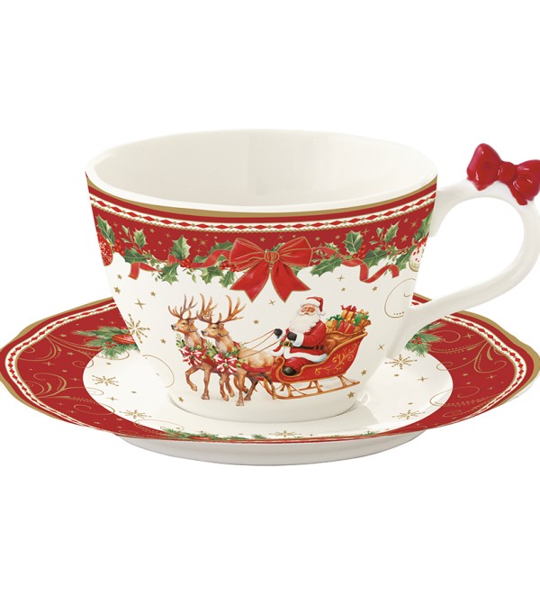 Чашка с блюдцем christmas heritage, 240 мл