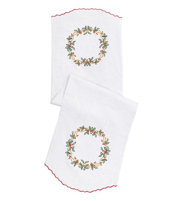 Дорожка на стол festive wreath из коллекции new year essential, 45х150 см