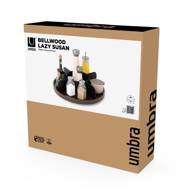 Органайзер для специй bellwood, черный/орех