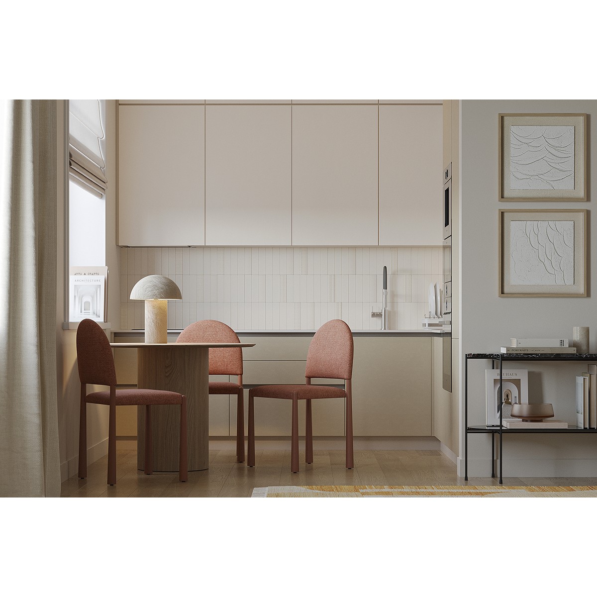 Лампа настольная texture sleek, D32x42 см, белая