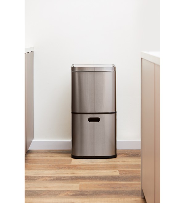 Контейнер мусорный с 2-мя отделениями smart bin, сенсорный, 60 л