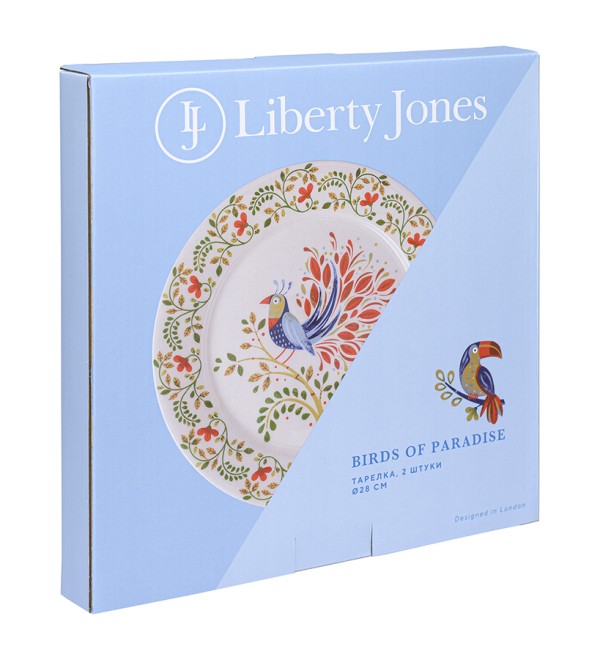 Набор тарелок owl из коллекции birds of paradise в подарочной упаковке, D28 см, 2 шт.
