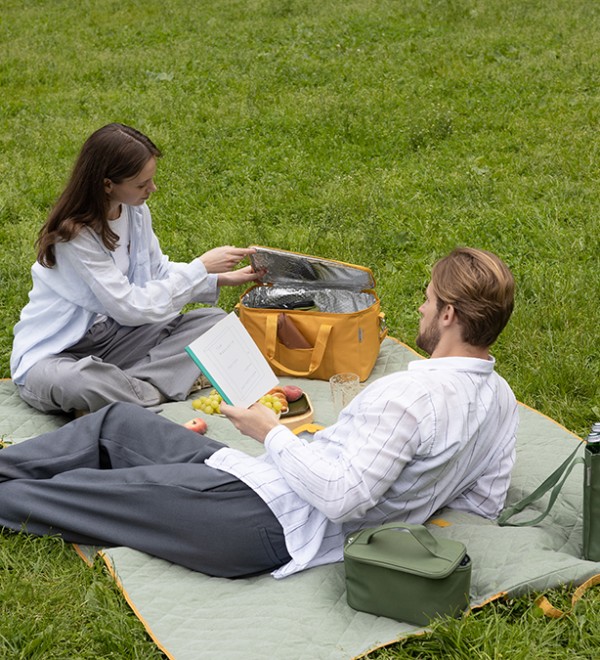Плед для пикника и отдыха на пляже smart picnic, шалфей