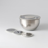 Миска стальная balance с крышкой и терками, 5 л