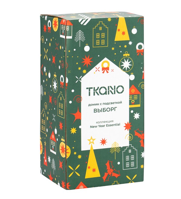 Домик с подсветкой Выборг из коллекции new year essential, 20,5 см