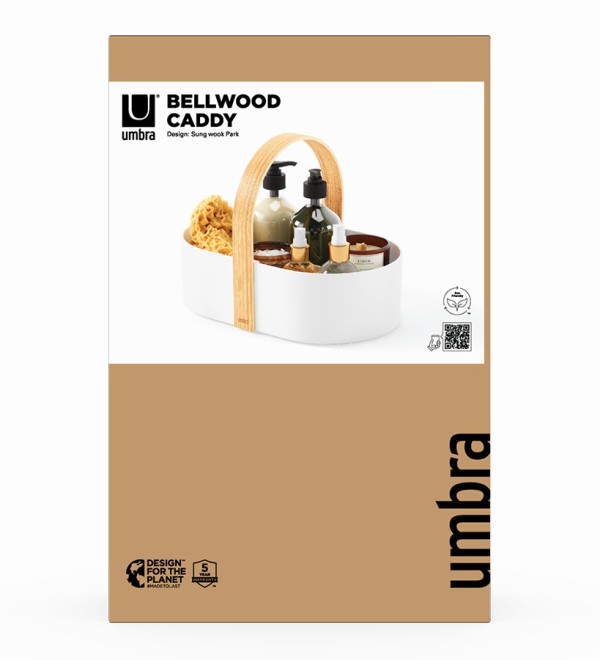Органайзер bellwood caddy, 30х23 см, белый/натуральное дерево