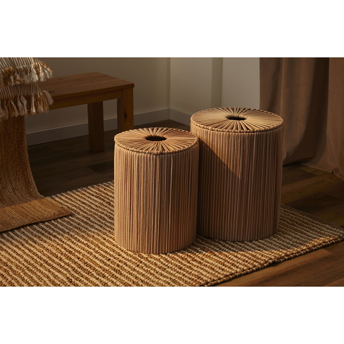 Корзина плетеная dholak beige из коллекции ethnic, размер l