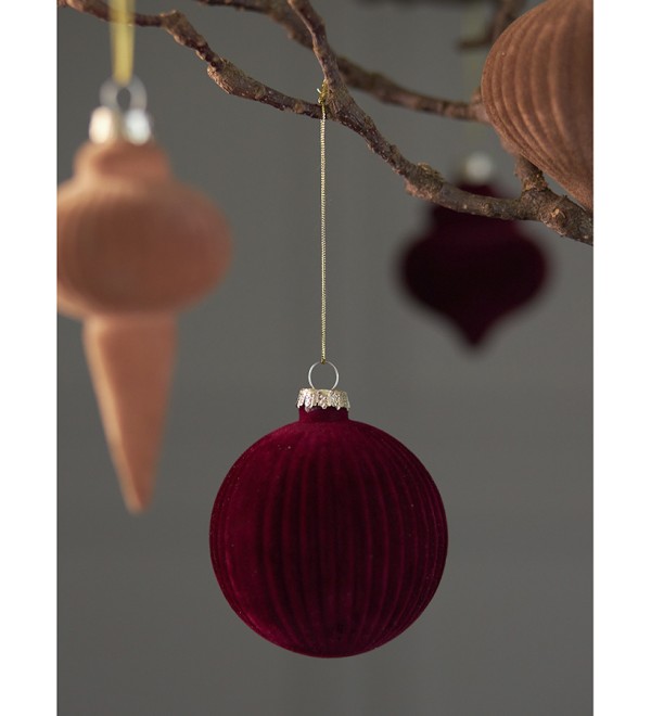 Набор ёлочных украшений velvet mood из коллекции new year essential, 6 шт.