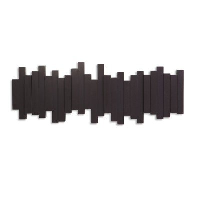 Вешалка настенная sticks, 49,3 см, эспрессо, 5 крючков