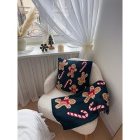 Плед из хлопка с новогодним рисунком gingerman из коллекции new year essential, 130x180 см