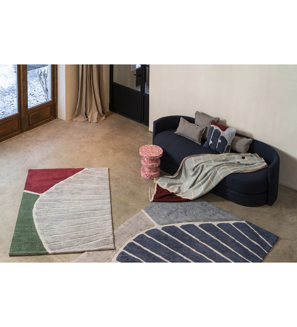 Ковер из хлопка с рисунком tea plantation из коллекции terra, 160х230 см