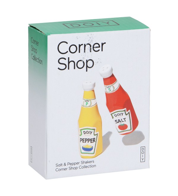 Набор из солонки и перечницы corner shop,  ketchup mustard