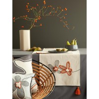 Дорожка на стол stone flowers из коллекции ethnic, 45х150 см
