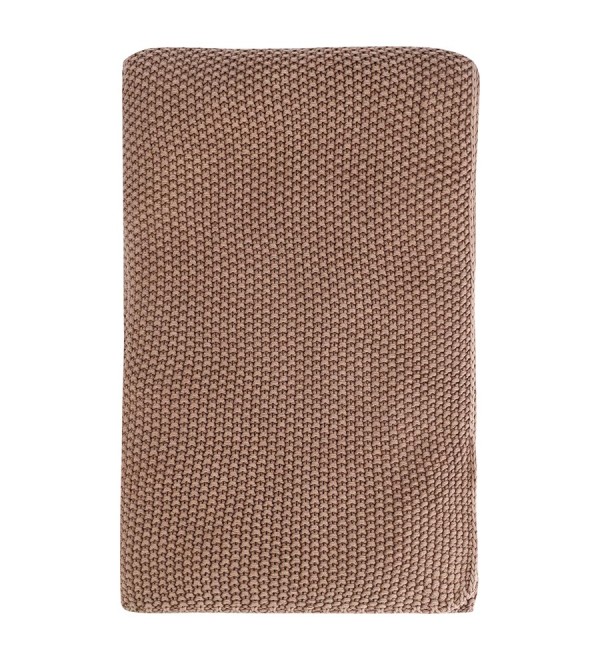 Плед из стираного хлопка цвета мокко из коллекции essential, 130x180 см