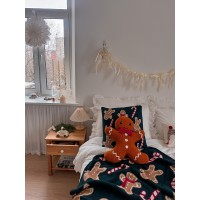 Плед из хлопка с новогодним рисунком gingerman из коллекции new year essential, 130x180 см