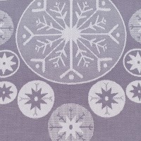 Дорожка из хлопка фиолетово-серого цвета с рисунком Ледяные узоры, new year essential, 53х150см