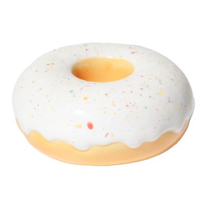 Подсвечник fast food, donut, D7 см, белый