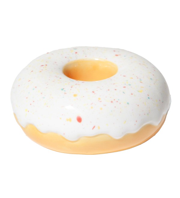 Подсвечник fast food, donut, D7 см, белый