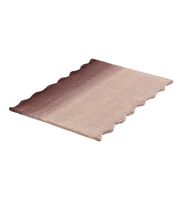 Ковер из шерсти over horizon цвета марсала из коллекции trendy ruffles, 60х90 см