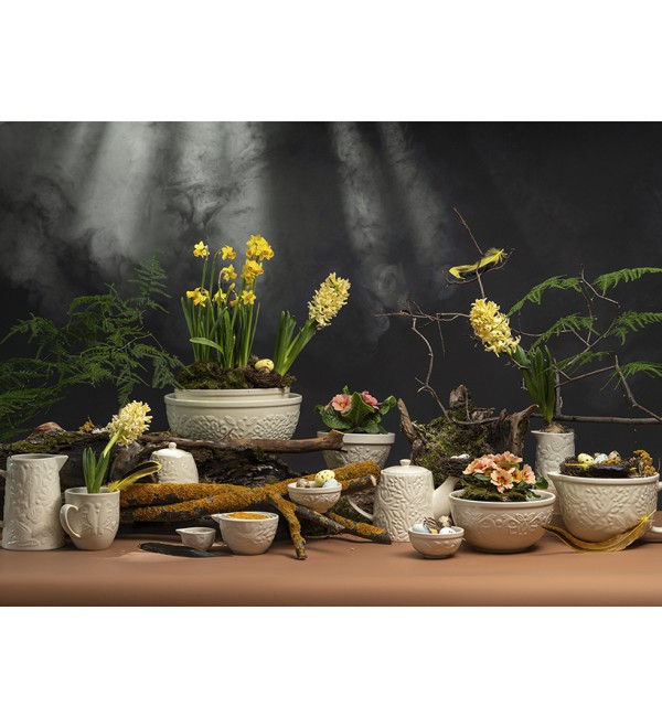 Чайник заварочный birds of paradise, 1 л, кремовый