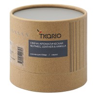 Свеча ароматическая с деревянным фитилём nutmeg, leather & vanilla из коллекции edge, серый, 60 ч