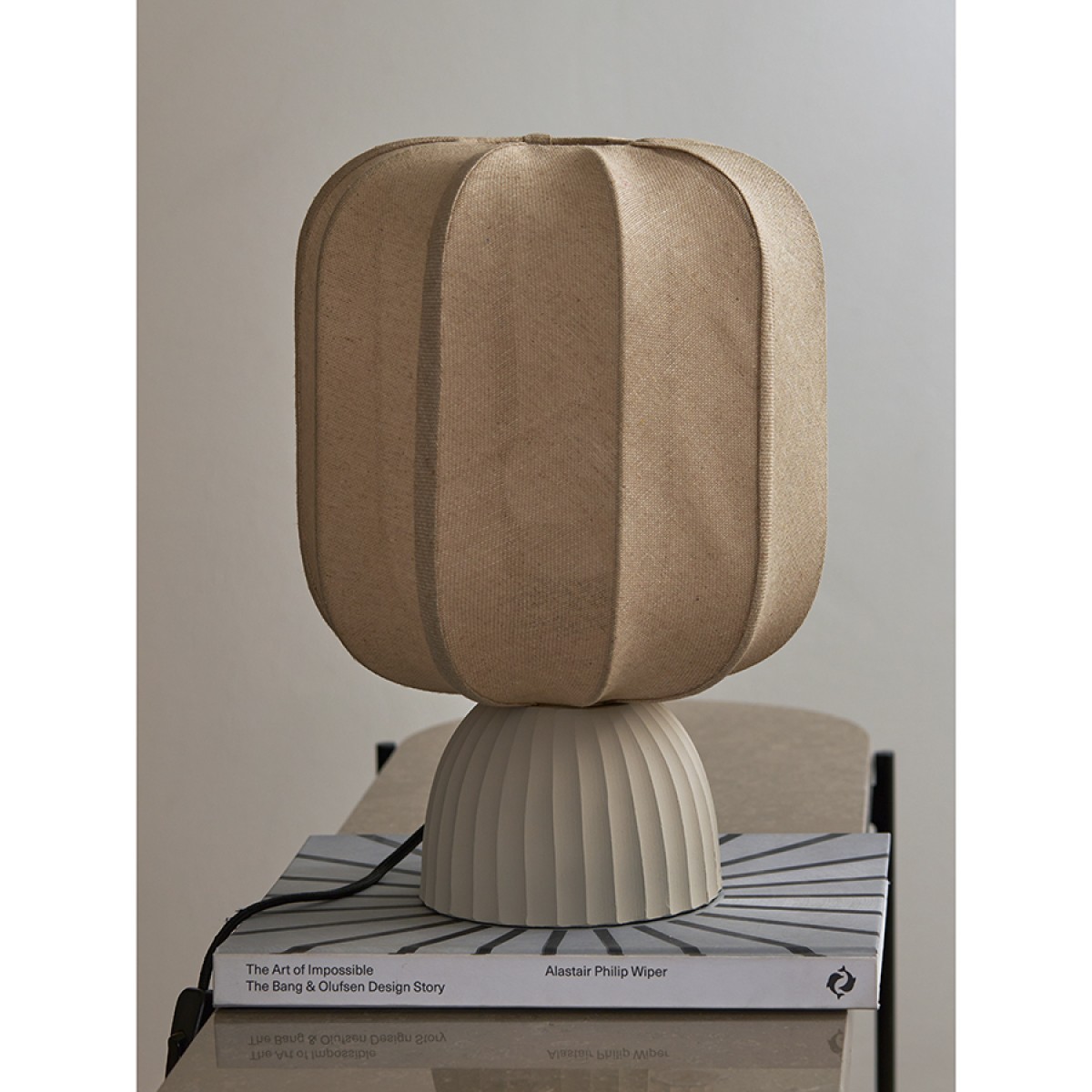 Лампа настольная texture rib, 27х39 см, бежевая