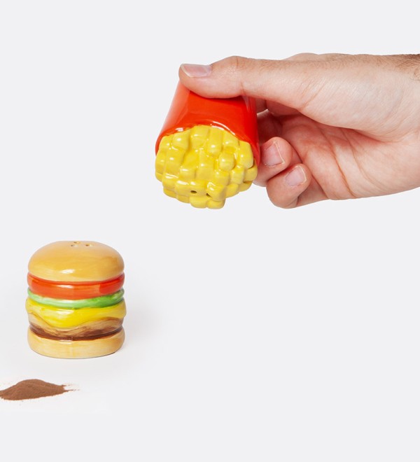Набор из солонки и перечницы fast food, burger & f