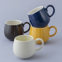 Кружка embossed, 350 мл, синяя