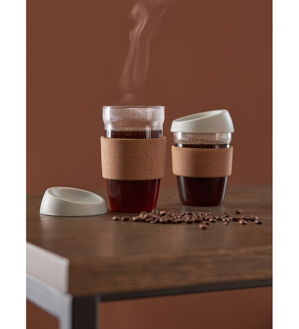 Кружка cozy cup, 350 мл, светло-серая