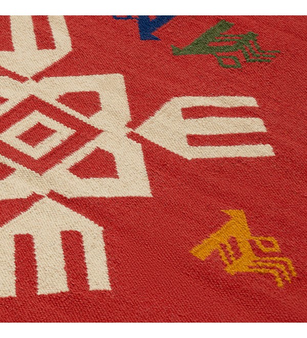 Ковер из шерсти по мотивам чувашских орнаментов из коллекции cultural heritage, 120х180 см