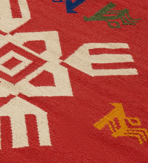 Ковер из шерсти по мотивам чувашских орнаментов из коллекции cultural heritage, 120х180 см