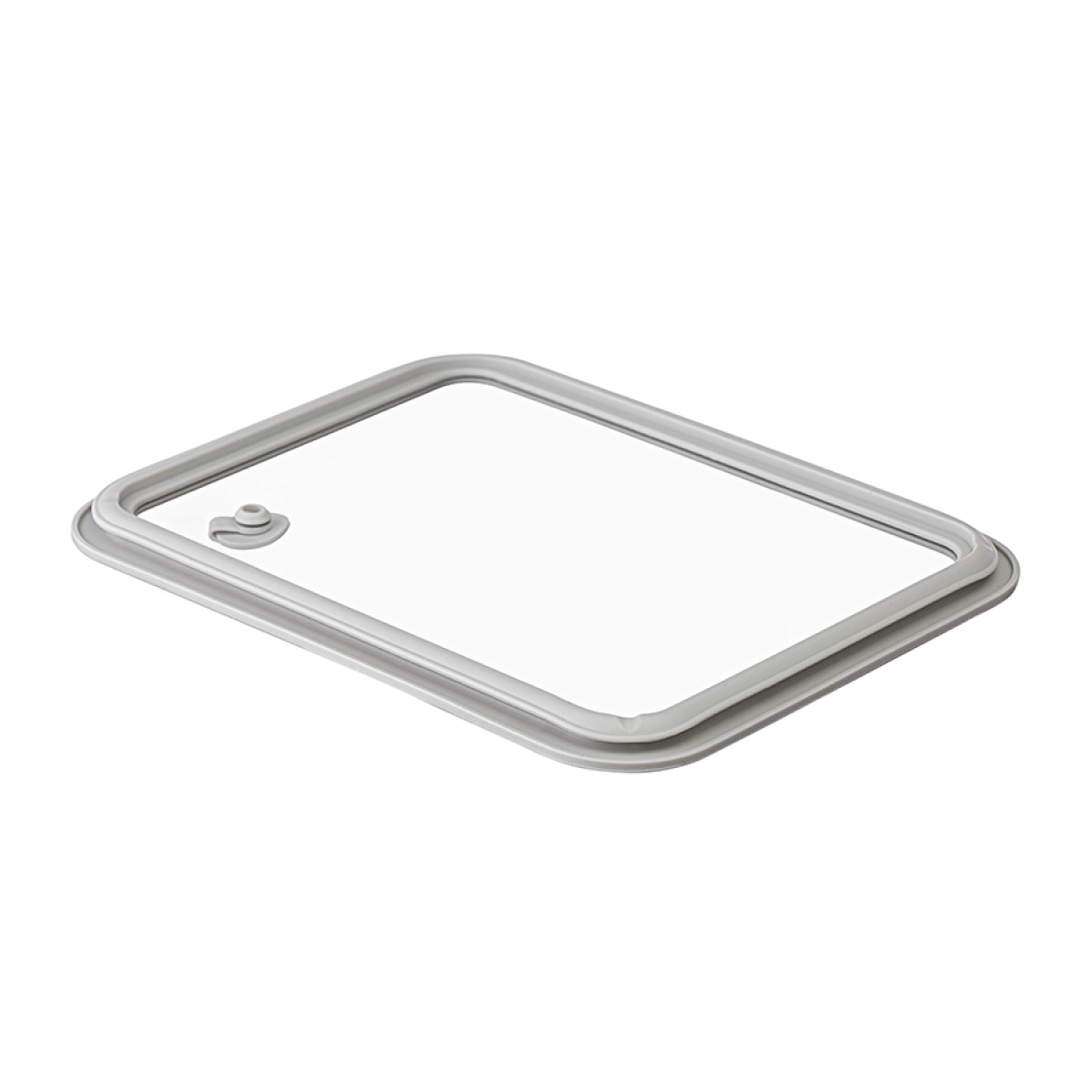Контейнер для запекания и хранения с вакуумным эффектом vacuum glass, 1,4 л, светло-серый