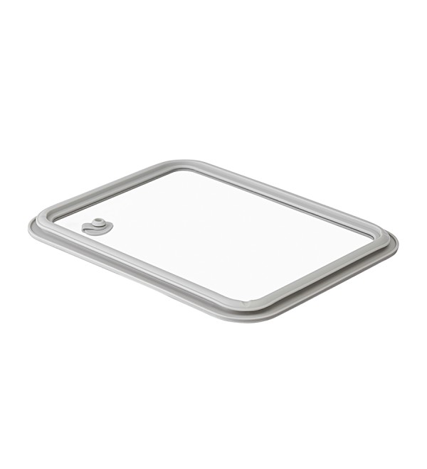 Контейнер для запекания и хранения с вакуумным эффектом vacuum glass, 1,4 л, светло-серый