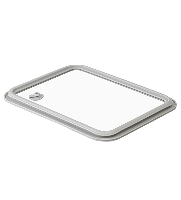 Контейнер для запекания и хранения с вакуумным эффектом vacuum glass, 1,4 л, светло-серый