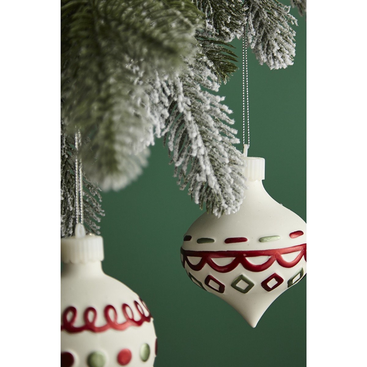 Набор ёлочных украшений с подсветкой festive embroidery из коллекции new year essential, 4 шт.