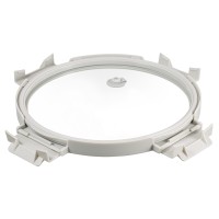 Контейнер для запекания и хранения круглый click glass, 1,3 л, светло-серый