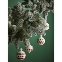 Набор ёлочных украшений с подсветкой festive embroidery из коллекции new year essential, 4 шт.