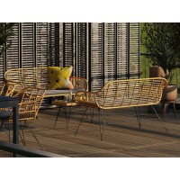 Кушетка vetle bent, 125х68х81 см, ротанг