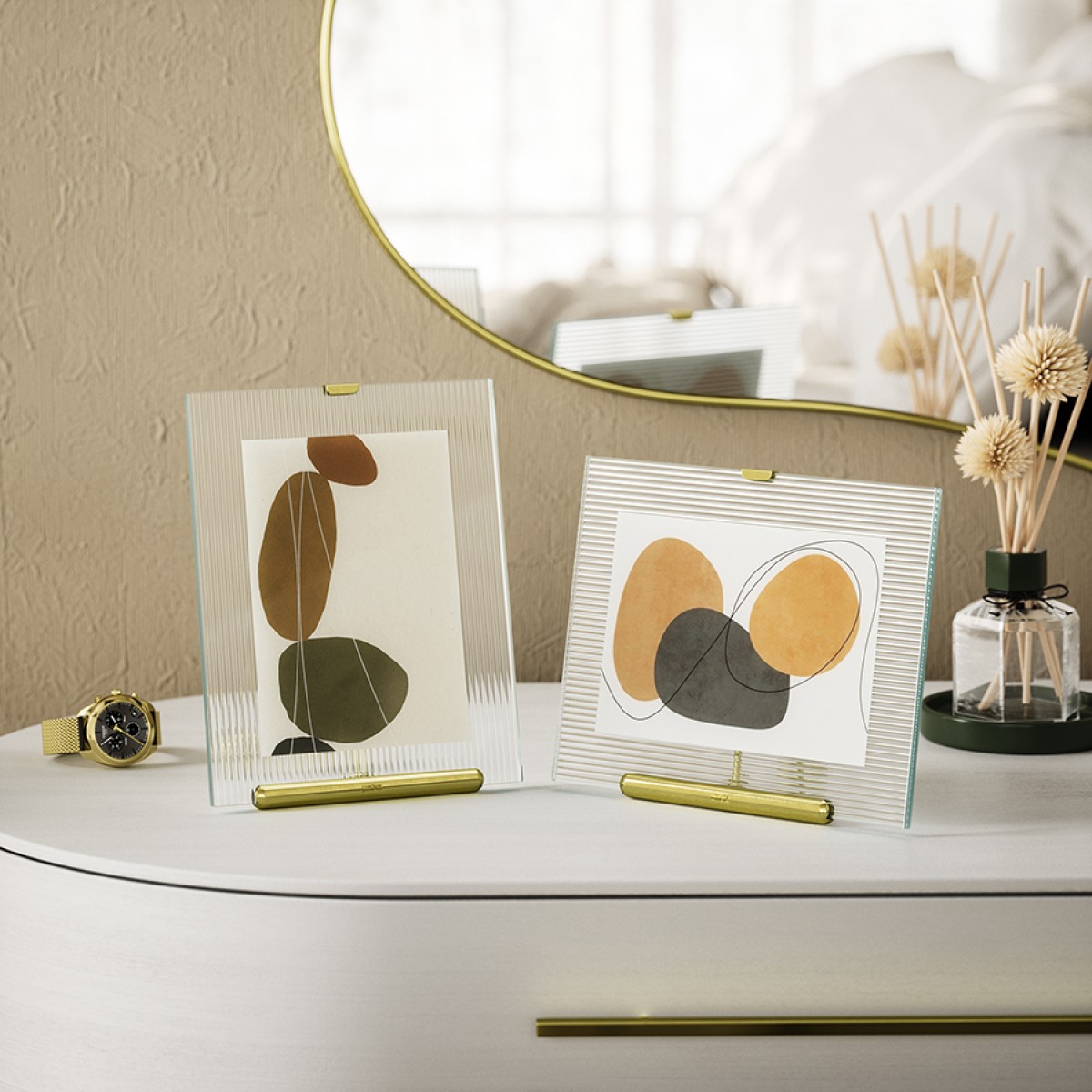 Фоторамка flute, 20х23 см, латунь