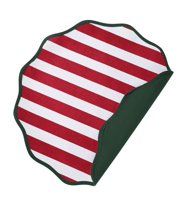 Салфетка под приборы trendy christmas красного цвета из коллекции new year essential, D40 см