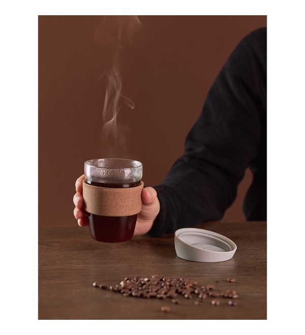 Кружка cozy cup, 350 мл, светло-серая