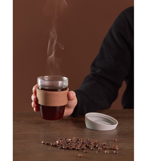 Кружка cozy cup, 350 мл, светло-серая
