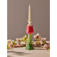 Подсвечник floret красного цвета из коллекции blossom, 18 см