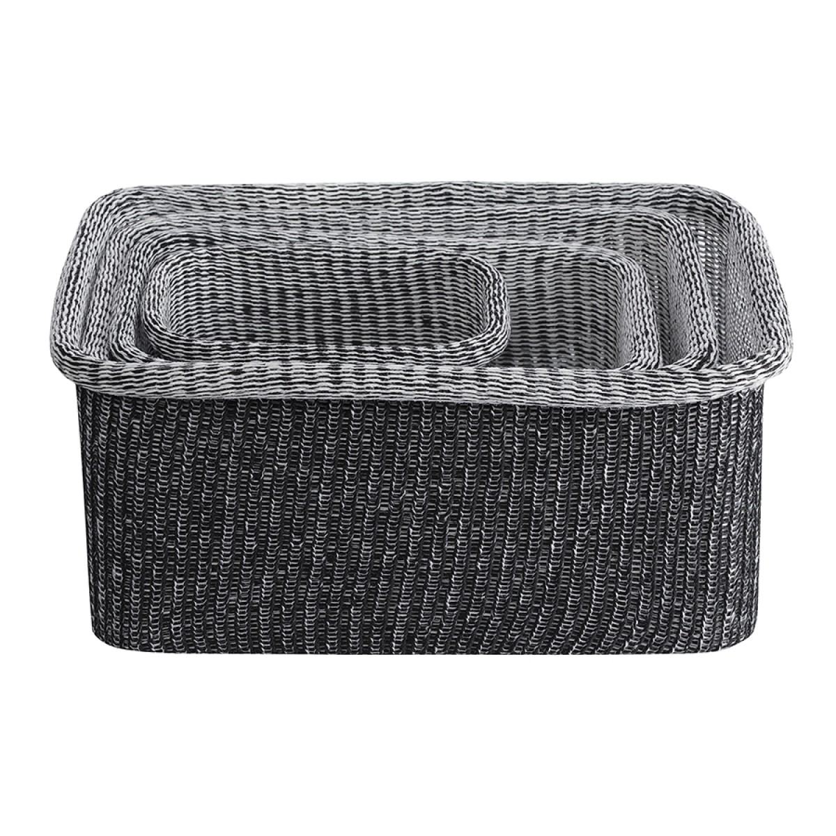 Набор из 4-х корзин для хранения sustainable collection, черный